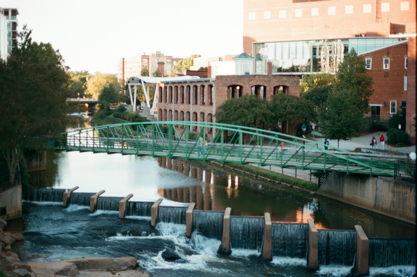 Liberty Bridge over the Reedy River falls in Greenville
